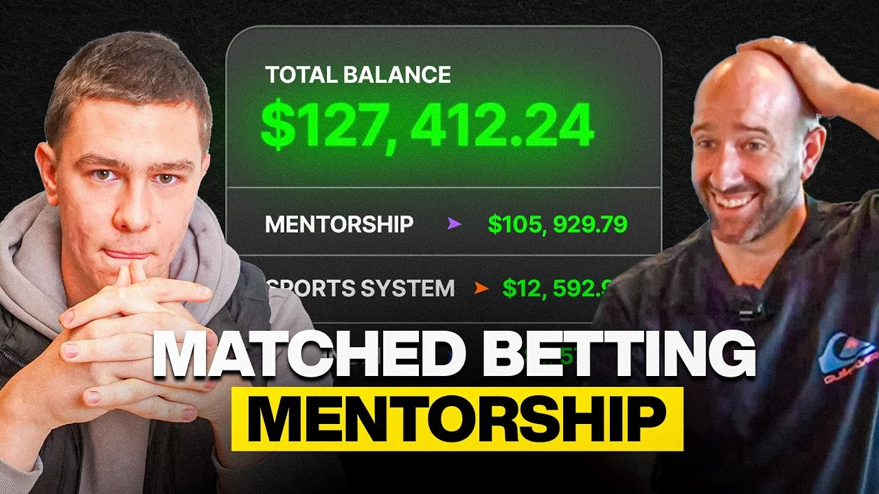 In his first month as part of the Mentorship, Wemby has made over $7,000. He is on track to smash his goal of $50,000 profit by the end of the year!

The chat is from his onboarding session on May 8 2024.

This chat is awesome for anyone wondering how they'd fit matched betting into their already busy life. Do yourself a favour and watch the whole thing.

Full Mentorship Vlog: https://www.youtube.com/watch?v=9L5WygKTGQ0&ab_channel=TheSystem

Chapters: 
00:00 Introduction
01:30 - Who is Wemby + moving to Gold Coast
05:15 - Discovering matched betting 
06:48 Wemby’s progression so far 
11:30 Why Wemby joined The Mentorship Program 
16:40 Time spent matched betting 
17:40 “Plenty of effort for not much reward” … YET 
19:25 Non Promo Inefficiencies 
22:50 $30,000 unit size 
23:15 Betfair mistakes and losing money 
25:30 Bankroll situation and wife support 
27:00 Houses & Investing 
29:40 Using matched betting as a launch pad to life 
31:00 Mental burnout at start of 2024
33:00 Dealing with a son who has autism 
36:55 Lenny talking about Mentorship members 
38:36 How much can you make? 
39:40 What do the best members do? 
43:30 What is taught in The Mentorship Program? 
44:22 $50k in 12 months 
46:00 Lenny’s crazy profit numbers 
48:40 Expectations
51:00 Why get a mentor
54:15 Does age matter? 
56:00 Punting History 
58:30 Lenny’s final message 
01:00:51 Lenny's Post Chat Conference

FREE MATCHED BETTING COURSE - http://bit.ly/45LJBUV

BOOK A FREE CALL - https://bit.ly/3w2JeWI

DISCORD - https://discord.gg/rGtgE9DcUx 

Contact us - Best is via instagram 👇

Insta @thesystemaus: https://bit.ly/3e64IMl 

Email - contact@thesystemaus.com.au